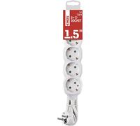 P0321R Bloc multiprise 3 Prises 1,5 m avec câble Rotatif 45° 3 Prises Schuko avec sécurité Enfant IP20 pour Usage intérieur 3680 W 250 V,P0521R