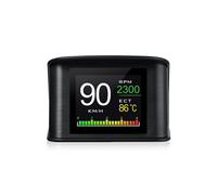 P10 HUD 2.2 Inch Car OBD2 Smart Digital Meter with TFT LCD Multi- colour, Speed & RPM and Water & Oil Consumption and Driving Distance/Time & Voltage Display, Over Speed Alarm, Low Voltage Alarm, Kilo