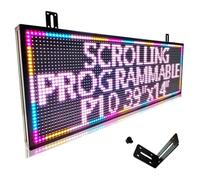 P10 Panneau d'affichage numérique LED à défilement programmable, panneau néon ouvert, panneau d'affichage de messages électroniques étanche pour l'extérieur, contrôle Wifi haute luminosité, pour