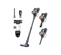 Proscenic P11 Lite Aspirateur Balai sans Fil,450W 40KPa 40Min, Écran LED, 5 Filtre Lavable, Léger Aspirateur avec Brosse Anti-Emmêlement pour Sol Dur, Tapis,Poils d'animaux Gris