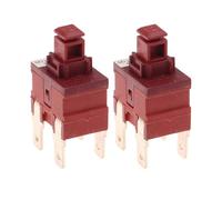 P12-2 interrupteurs à bouton-poussoir à verrouillage automatique à courant élevé 8A 250V interrupteurs d ' alimentation à 4 broches bouton de verrouillage pour aspirateur et outils électriques Push