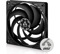 P12 Slim PWM PST-Ventilateur PC, 120 mm, Ventilateur Boitier Silencieux, Refroidisseur pour Unité Centrale, Pression Statique Élevée, Fonction de Partage PST, 300-2100 rpm-Noir