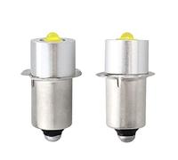 P13.5S Ampoule LED de haute puissance, Lampe de poche de remplacement, DC 3V 6V 12V, 3W 230lm, 2 PCS (P13.5s, blanc)