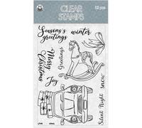 P13 Transparent Stempeln Set Motivstempel Clear Stamps, Christmas Charm 01 A6 12 Stk.