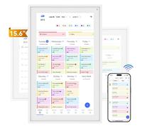 Tabwee Calendrier numérique P15 15,6 pouces – Écran tactile, Montage mural, Wi‑Fi, 2Go/32Go, Blanc