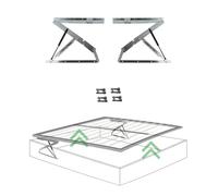 P17- Kit de Levage pour Lit Conteneur | KIT Complet: 2 Trapèzes, 2 Pistons à Gaz 1 100 N, 4 Clips, 8 Vis, 2 Supports, 2 Boulons |Mécanisme de Levage Horizontal