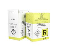 P17 - Lot de 10 conteneurs jetables pour déchets médicaux dangereux et infectieux | Capacité : 60 litres | Conteneur pour dispositifs médicaux, compresses et déchets médicaux