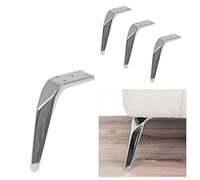 P17 | Modèle Robin | Set 4 Pieds + 16 vis | Finition: Chromé | Hauteur: 15 cm | Pieds pour canapés, Meubles, armoires, fauteuils
