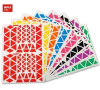 APLI Pochette de 2160 gommettes triangles couleurs assorties 160 x 216 mm