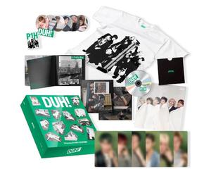 P1Harmony - P1Harmony - DUH! (8th Mini Album) - MD / Plain White T Ver. - All Set Inclusions + 4 Extra Premium Photocards