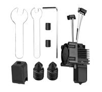 P1P/P1S Hot End Kit Hotend Kit, Tête d'impression avec Buse Dissipateur de Chaleur Céramique Heating Rod Wrench Thermistance Buse Amovible en Acier Trempé de 0,4 mm Kit de Ventilateur
