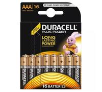 P2 Duracell Piles alcalines AAA Plus Power 16 pcs
