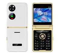 P21 2G Réseau Flip Phone 2,4 pouces 4 Carte SIM FM Lampe de poche Terminologie magique Liste noire Téléphone caractéristique Blanc