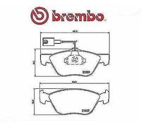 Brembo P23077 Plaquettes de Frein Avant