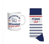 p2g Coffret Mug Chaussettes Petanque Club