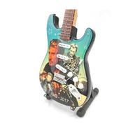 p2g Decoration Guitare Miniature 22 Cm avec Son Chevalet Johnny Hallyday Hommage