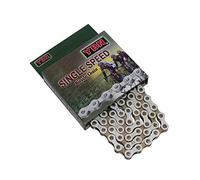 Chaine velo 1-3v. ybn s410 blanc-argent 112 maillons (fixie - singlespeed)