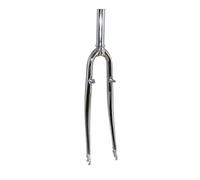 P2R (Cycle) Fourche VTC 700x35 Rigide cintree Acier Chrome avec tasseaux Pivot Lisse 1''1-8-28,6 Exterieur 300mm