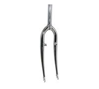 Fourche vtt 26'' rigide cintree acier chrome avec tasseaux pivot lisse 250mm 1''1-8 - 28,6mm exterieur