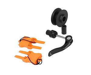 P2R (Cycle) Repose Chaine pour axe traversant 12mm avec Support pour plaquette Frein a Disque