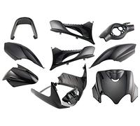 CARROSSERIE-CARENAGE SCOOT ADAPTABLE MBK 50 MACH G-YAMAHA 50 JOG RR NOIR BRILLANT (KIT 9 PIECES) -P2R-
