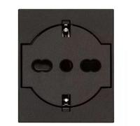 P40 prise encastrée Vimar Linea 2P+E 16A noir- 30211.G