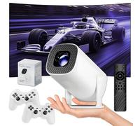 P40PRO Mini Projecteur de Jeux,36 000 Jeux,c/ 14 Simulateurs,WiFi 2.4/5 GHz+BT,Android 11,Résolution 1024×600p,Processeur Allwinner H713,1+8 Go,c/HD-in,Projecteur Portable Maison/Extérieur(Blanc)