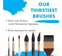 Princeton Pinceau Neptune 4750 – Aquarelle ovale, écureuil synthétique Taille 50
