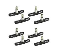 P4B | Patins de Frein V-Brake pour vélo | Modèle PM25 | 70 mm | pour Toutes Les Conditions météorologiques | symétrique | avec boulons, Filetage et pièces de Fixation | en Noir (4 Paires = 8 pièces)