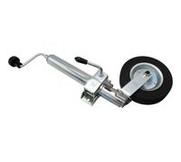 p4U Winterhoff Roue jockey avec support de serrage pour remorque et caravane 150 kg 48 mm (roue jockey + collier de serrage + protection antidérapante)