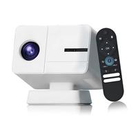 P50 projecteur Portable 4k bluetooth wifi, projecteur LED avec 400 ANSI Compatible avec plusieurs appareils, projecteur de film extérieur et support d’écran mise au point automatique (white)