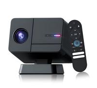 P50 projecteur Portable 4k bluetooth wifi, projecteur LED avec 400 ANSI Compatible avec plusieurs appareils, projecteur de film extérieur et support d’écran mise au point automatique (black)
