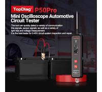 p50pro Testeur de circuit automobile, sonde de circuit de puissance et mini oscilloscope, détecteur de tension 0 à 45 V AC DC, lampe de test LED pour l'entretien du signal du