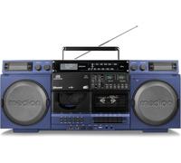 P66538 Enregistreur à cassettes (Ghettoblaster rétro avec lecteur CD, années 80, grand, USB, SD, CD, cassettes MC, radio DAB+ antenne télescopique, Bluetooth, platine cassette, fonction enregis