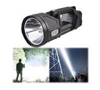 P70 Super Bright Double-Head Spotlight Portable LED Flashlight,High Lumens Powerful Handheld Searchlight,Rechargeable Solar Tactical Torch,Waterproof,6 Lights Modes (XL)