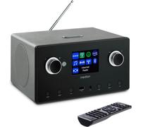 P85444 2.1 Radio Internet avec Subwoofer (Dab+, Radio FM, Spotify, WiFi, Bluetooth, Streaming, égaliseur, écran Couleur, USB, AUX, Réveil, Fonction Snooze, Sleep Timer) Titane
