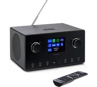 P85444 2.1 Radio Internet avec Subwoofer (Dab+, Radio FM, Spotify, WiFi, Bluetooth, Streaming, égaliseur, écran Couleur, USB, AUX, Réveil, Fonction Snooze, Sleep Timer) Titane