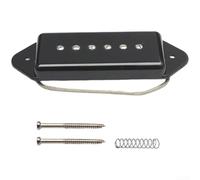 P90 Micro à bobine unique Alnico 2 aimants pour guitare pour pont de cou Noir Blanc Jaune Distance entre les pôles 50 mm 52 mm (manche de guitare noir)
