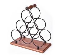 P9IDEDFH Casier à vin support pour bouteilles porte-bouteilles supports de table supports de fer étagères de rangement en verre couché décoration intérieure porte-bouteille de vin décoratif (couleur :
