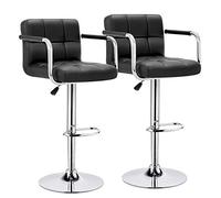 P9IDEDFH Chaises de bureau blanches avec roulettes, chaise de bureau moderne en cuir PU, chaise de bureau réglable pour ordinateur à domicile sur roulettes, pivotant à 360 ° (couleur : noir)