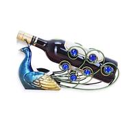 P9IDEDFH Porte-bouteilles de vin créatif en fer forgé style paon pour maison, cuisine, restaurant, comptoir