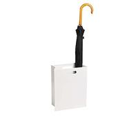 P9IDEDFH Porte-parapluie créatif à la mode Porte-parapluie rectangulaire en métal pour parapluie, cannes de marche, cannes 30 × 13 × 40 cm (couleur : noir) (blanc)