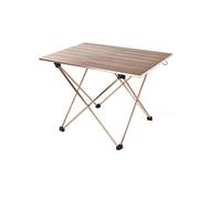 P9IDEDFH Table de camping portable simple en alliage d'aluminium Table pliante Marron clair Table de pique-nique Meubles d'extérieur