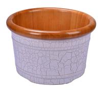 PA-DABAOO Baignoire À Pied En Bois, Baignier De Bain À Pied, Grande Baignoire Des Pieds, Bain À Pied De La Maison, Baril Pédicure, Baril De Bain À Pied Multifonction,A1 style