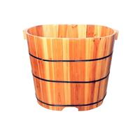 PA-DABAOO Baignoire En Bois De Cèdre Fabriquée À La Main,Avec Banc Intégré, Baignoire Spa Autoportante En Bois Massif, Cuve De Trempage Naturelle Épaisse, Pour Toute La Famille,70cm