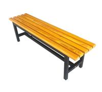 PA-DABAOO Banc De Jardin D'extérieur pour 2 À 3 Personnes, Bancs De Dressing De Salle De Bain avec Support De Rangement, Cadre en Métal Robuste,100cm Yellow a