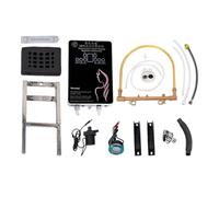 PA-DABAOO Cadre D'équipement À Tête De Spa Avec Pompe, Têtes Japonaises Spa Équipement De Coiffure Salon De Coiffure Rack De Circulation Pour Le Shampooing, Cadre De Circulation De L'eau,D'or