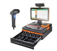 PA-DABAOO Caisse Enregistreuse Intelligente Tout-En-Un, Terminal De Paiement Pour Magasin De Détail Avec Imprimante 58 Mm, Moniteur À Écran Tactile Pos-Touch De 15,6 Pouces,Upgrade