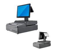 PA-DABAOO Caisse Enregistreuse Professionnelle Tout-En-Un Pour Petites Entreprises, Caisse Enregistreuse De Point De Vente Avec Écran Simple/Double, Clavier POS,Single screen