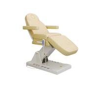 PA-DABAOO Chaise De Lit Faciale De Salon Entièrement Électrique, Chaise De Tatouage De Massage Électrique Pour Client Avec 3 Moteurs, Réglage De La Hauteur/Angle De La Table De Spa,Jaune